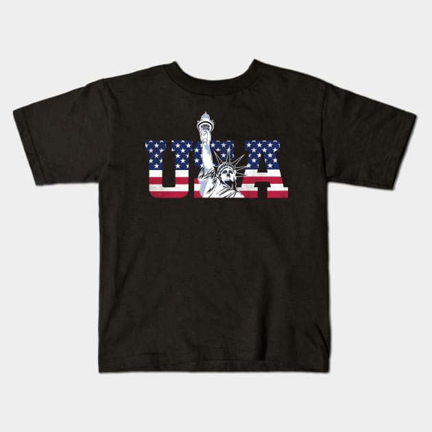 Usa Liberty Kids T-Shirt by Aldebaran